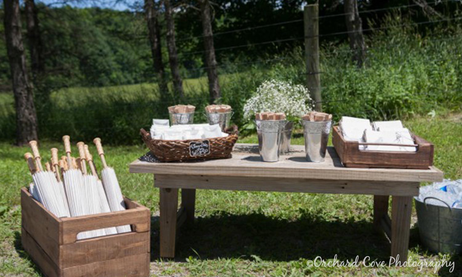 rustic gift table