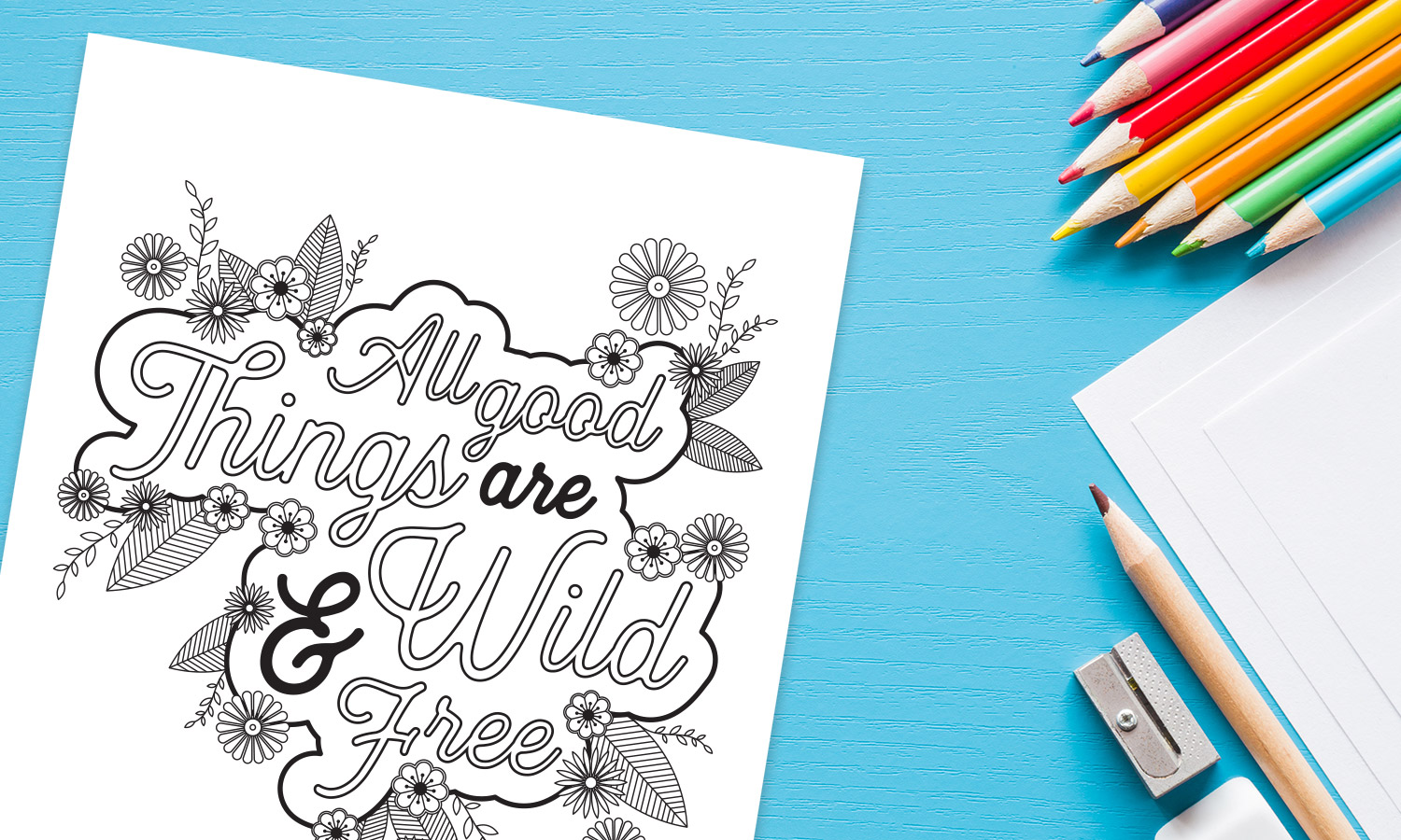 wild and free coloring page