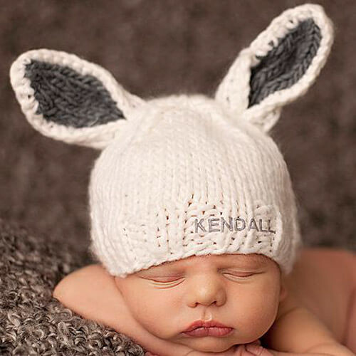 Baby Shower Gift Idea by Gifts.com - Knitted Bunny Hat
