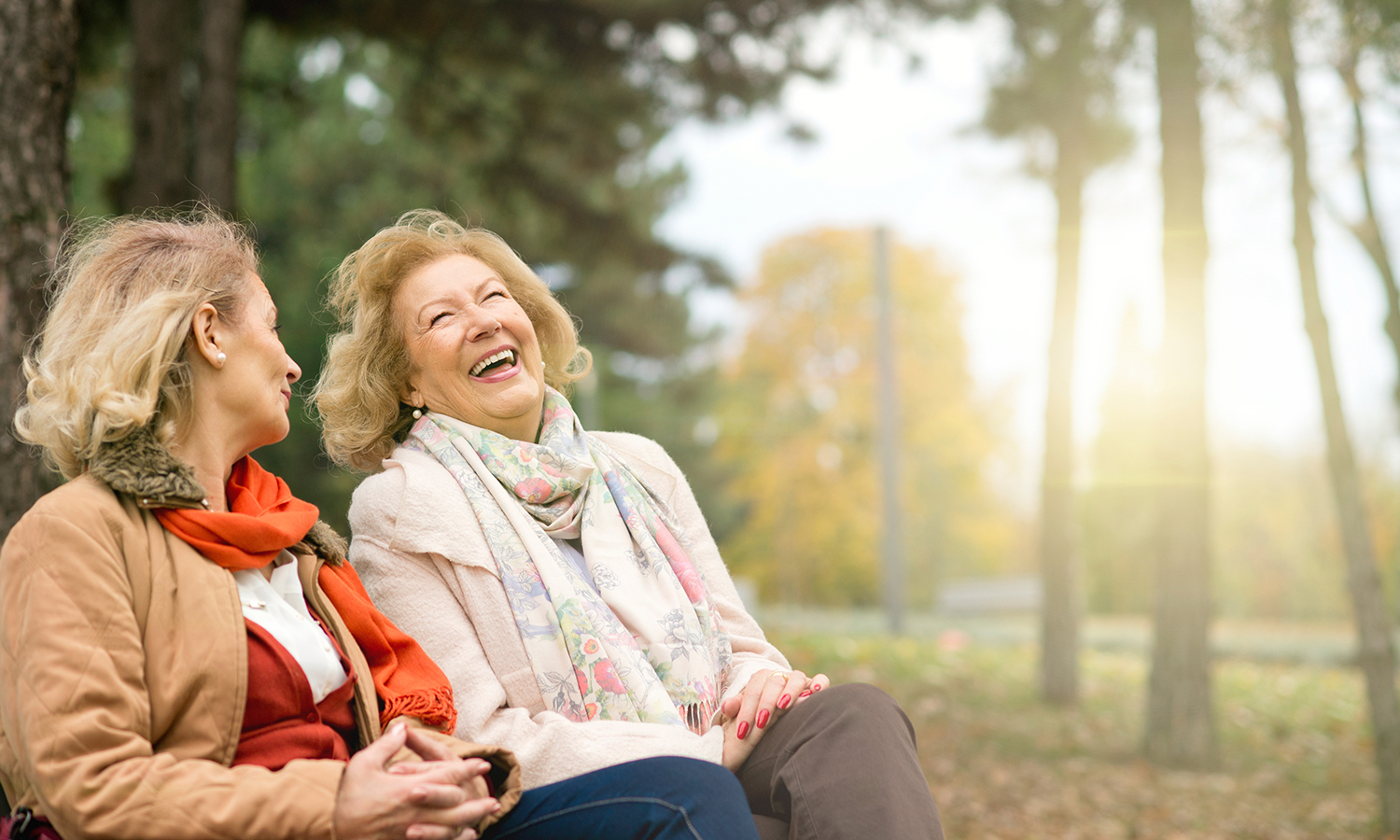 old friends laughing