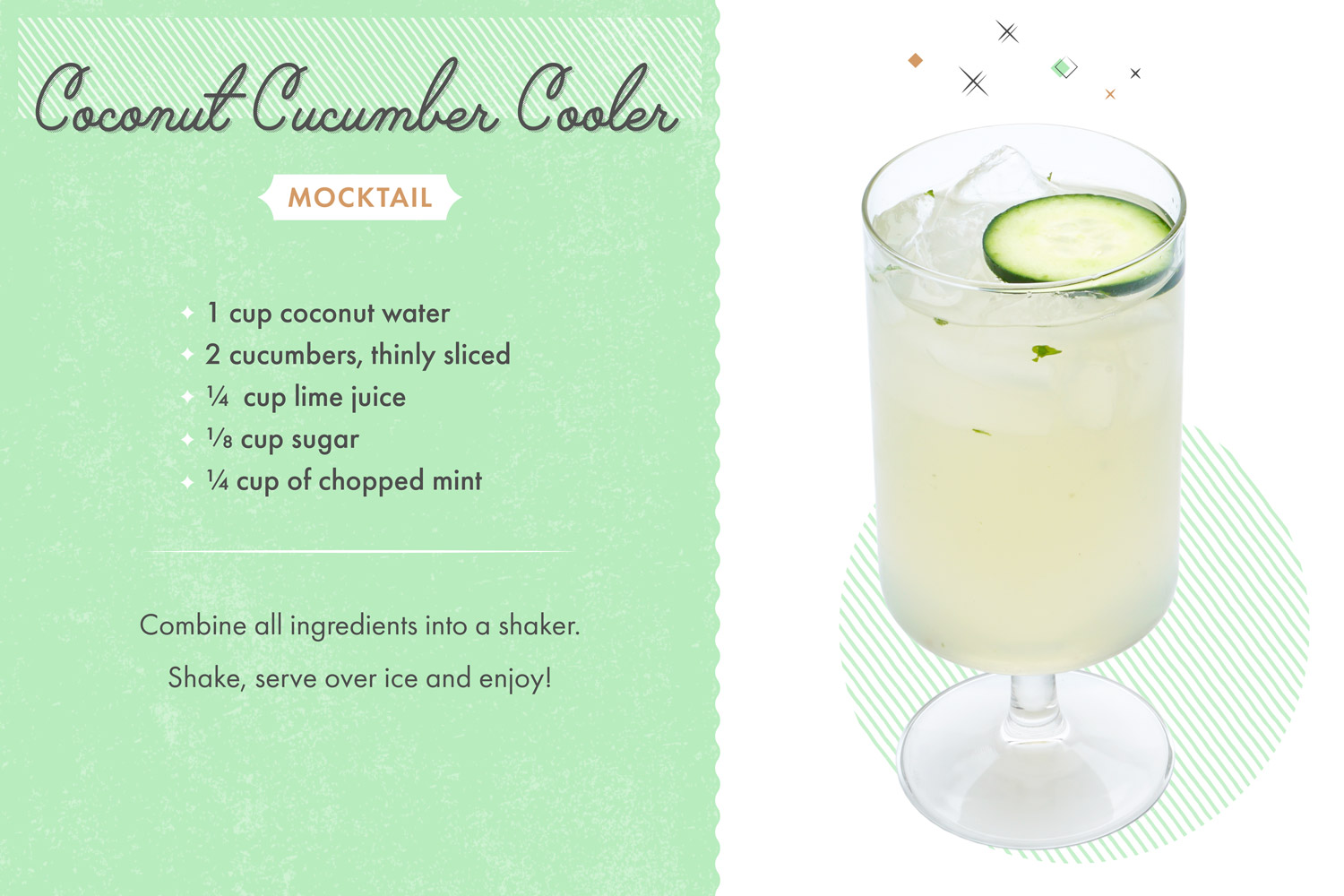mocktail recipes coconut cucumber cooler