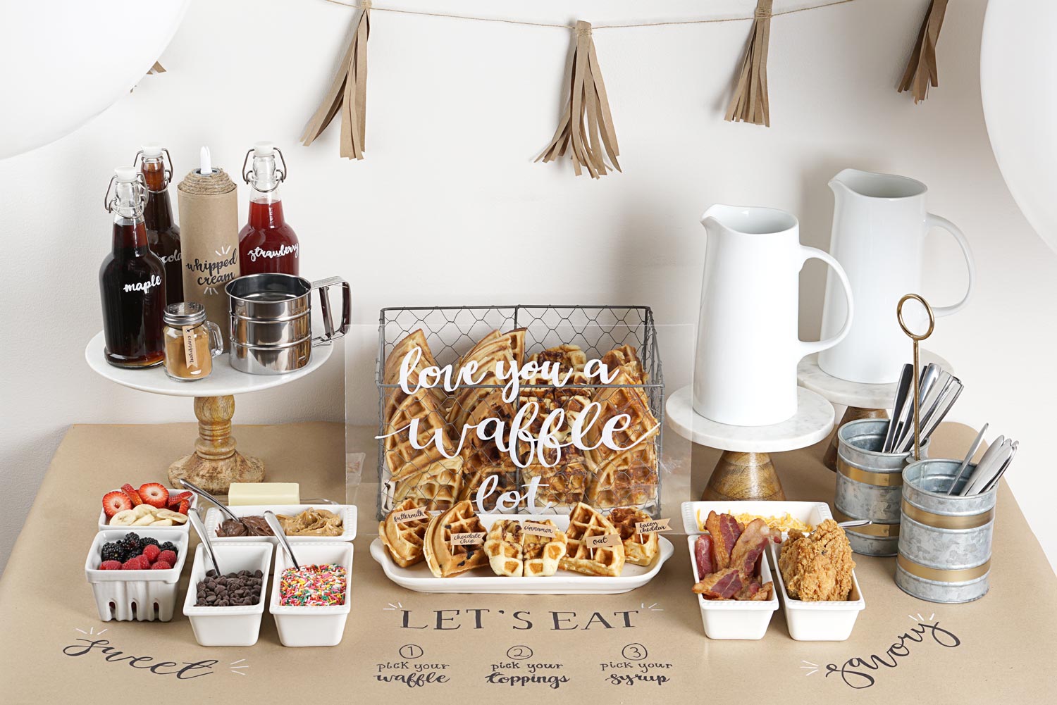 waffle bar styled 